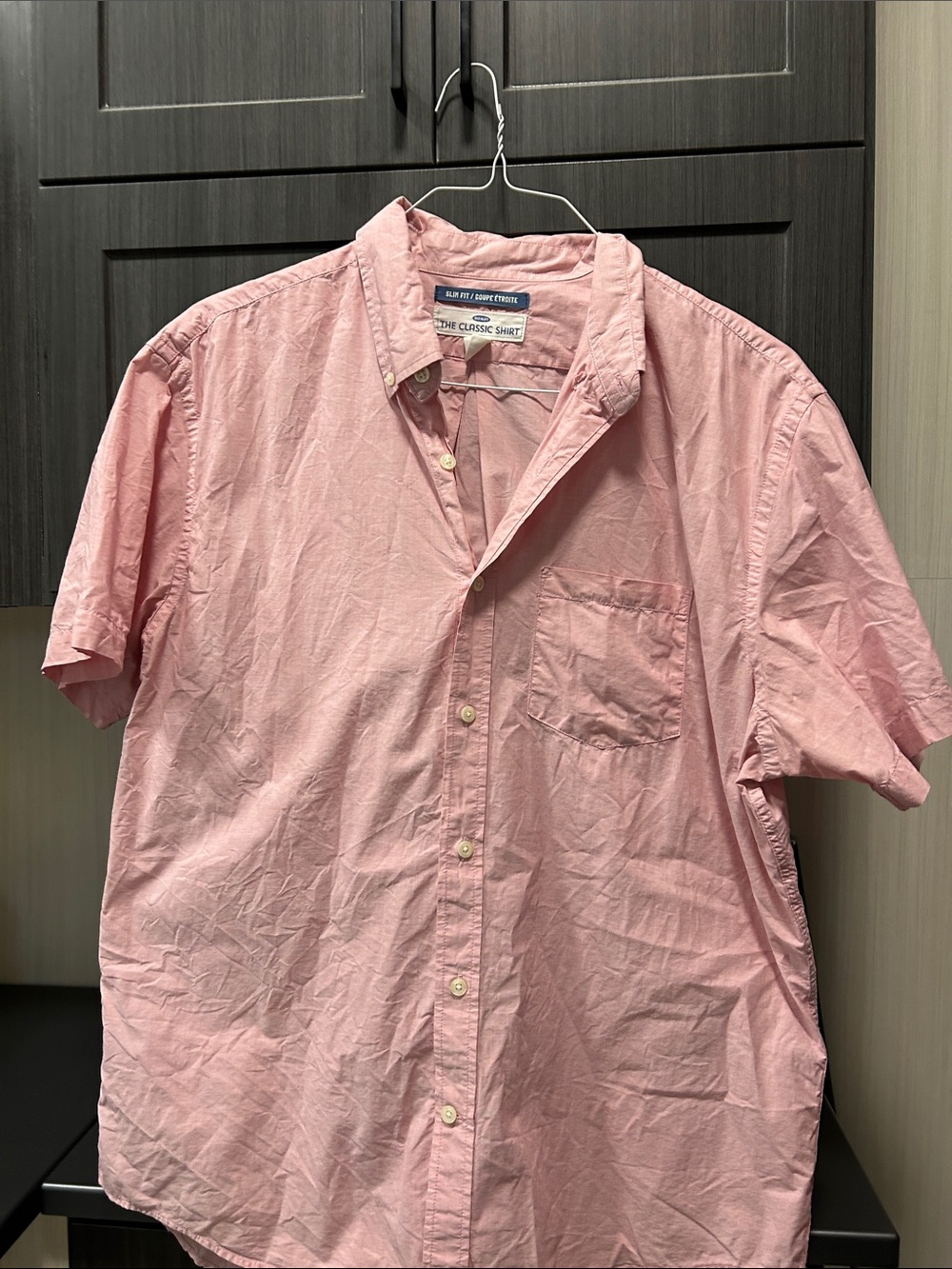 Old Navy Men's Short-Sleeve Button-Down Shirt in Pink